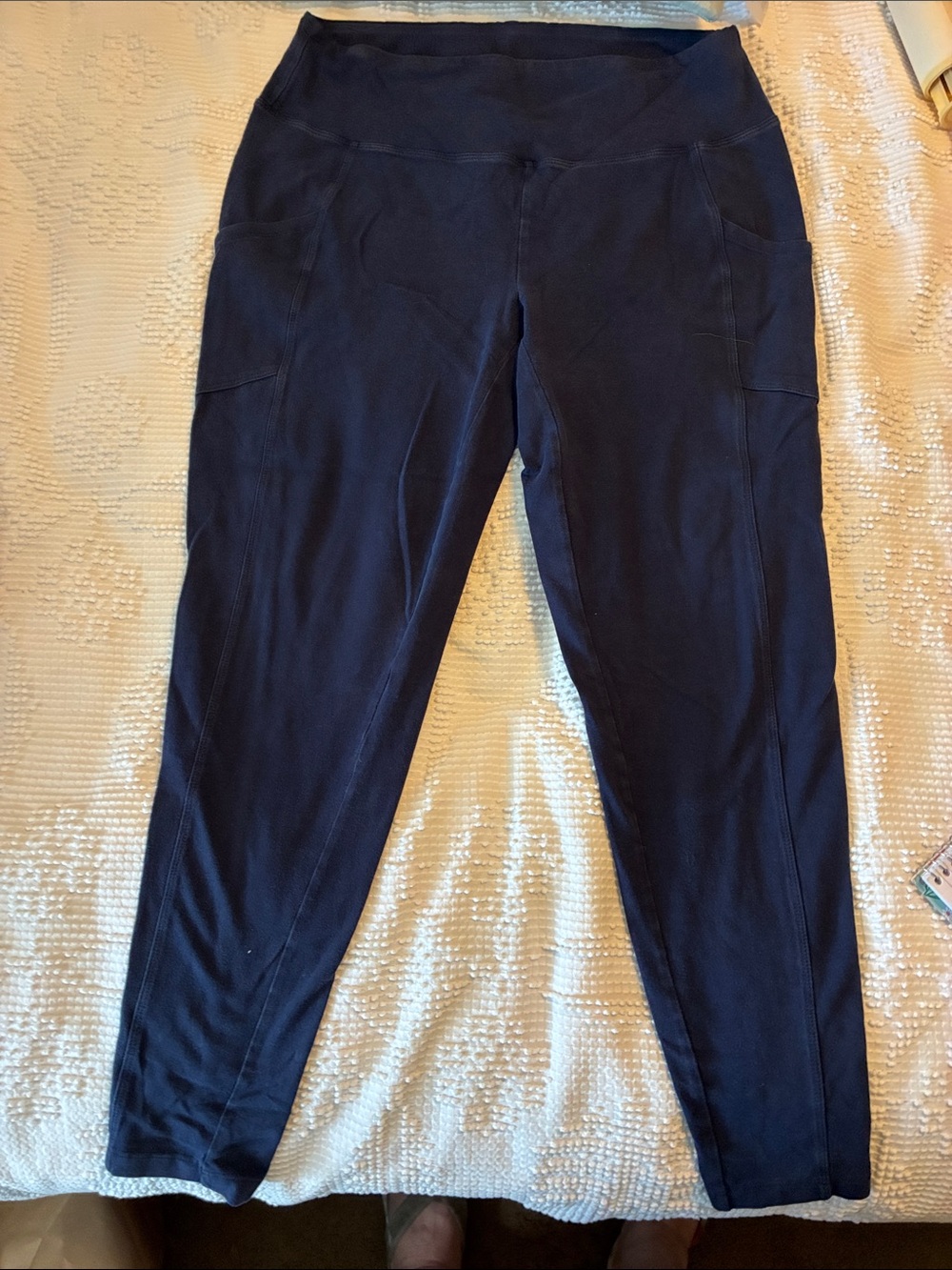 Zenana Outfitters Navy High-Waist Cotton Blend Leggings - 2X